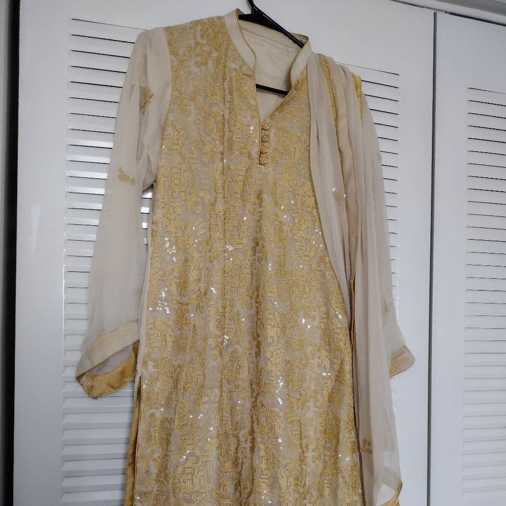 Pakistani/indian 3 piece chiffon suit